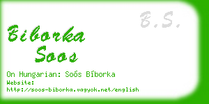 biborka soos business card